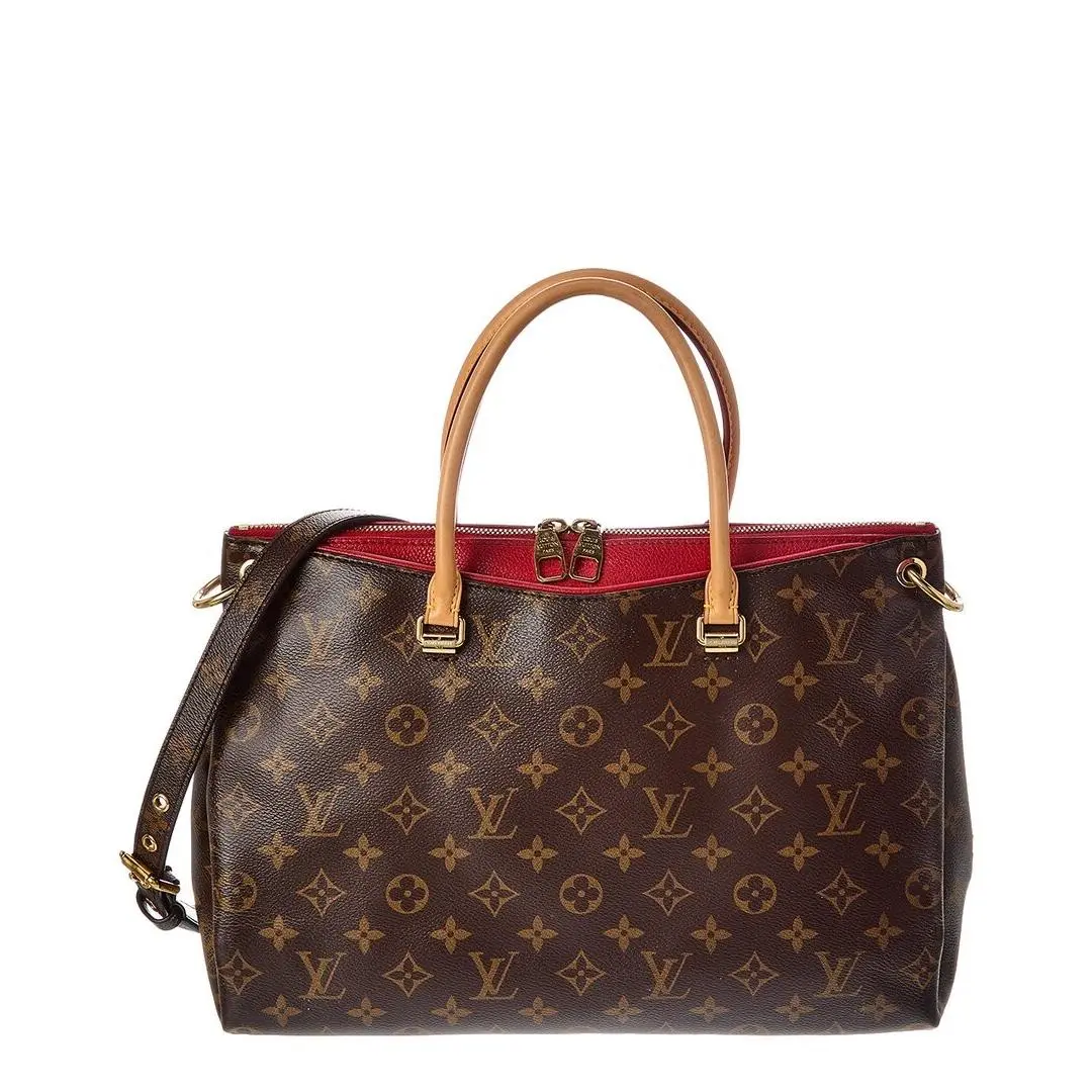 Brown Monogram Coated Canvas Pallas Mm Pre-loved by Louis Vuitton