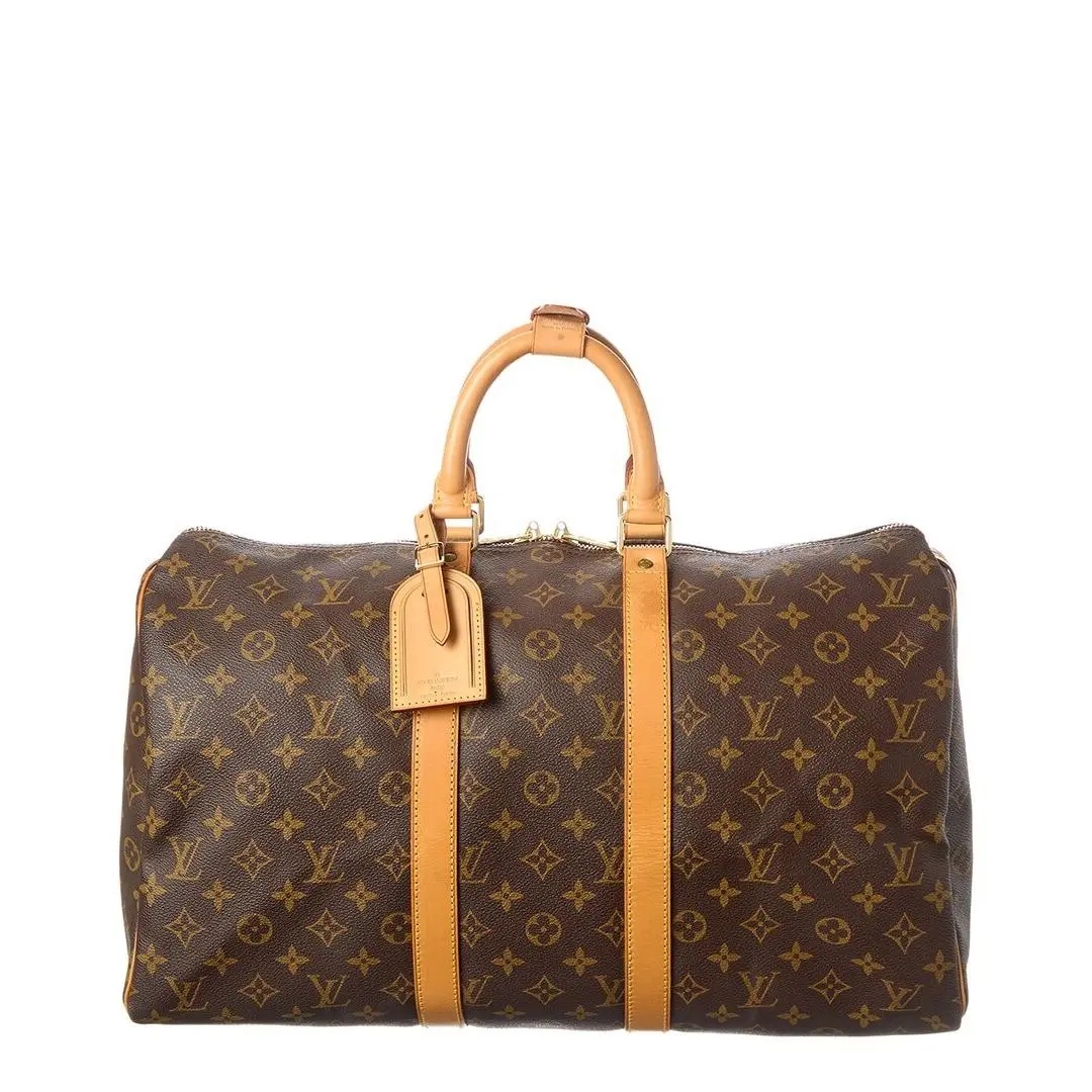 Brown Monogram Coated Canvas Keepall 45 Pre-loved by Louis Vuitton