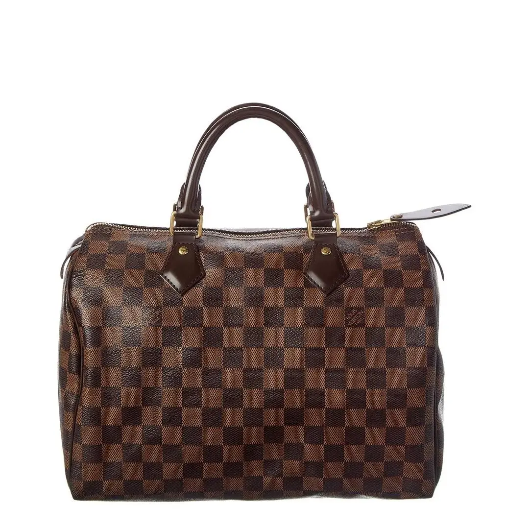 Brown Damier Ebene Coated Canvas Speedy 25 Pre-loved by Louis Vuitton