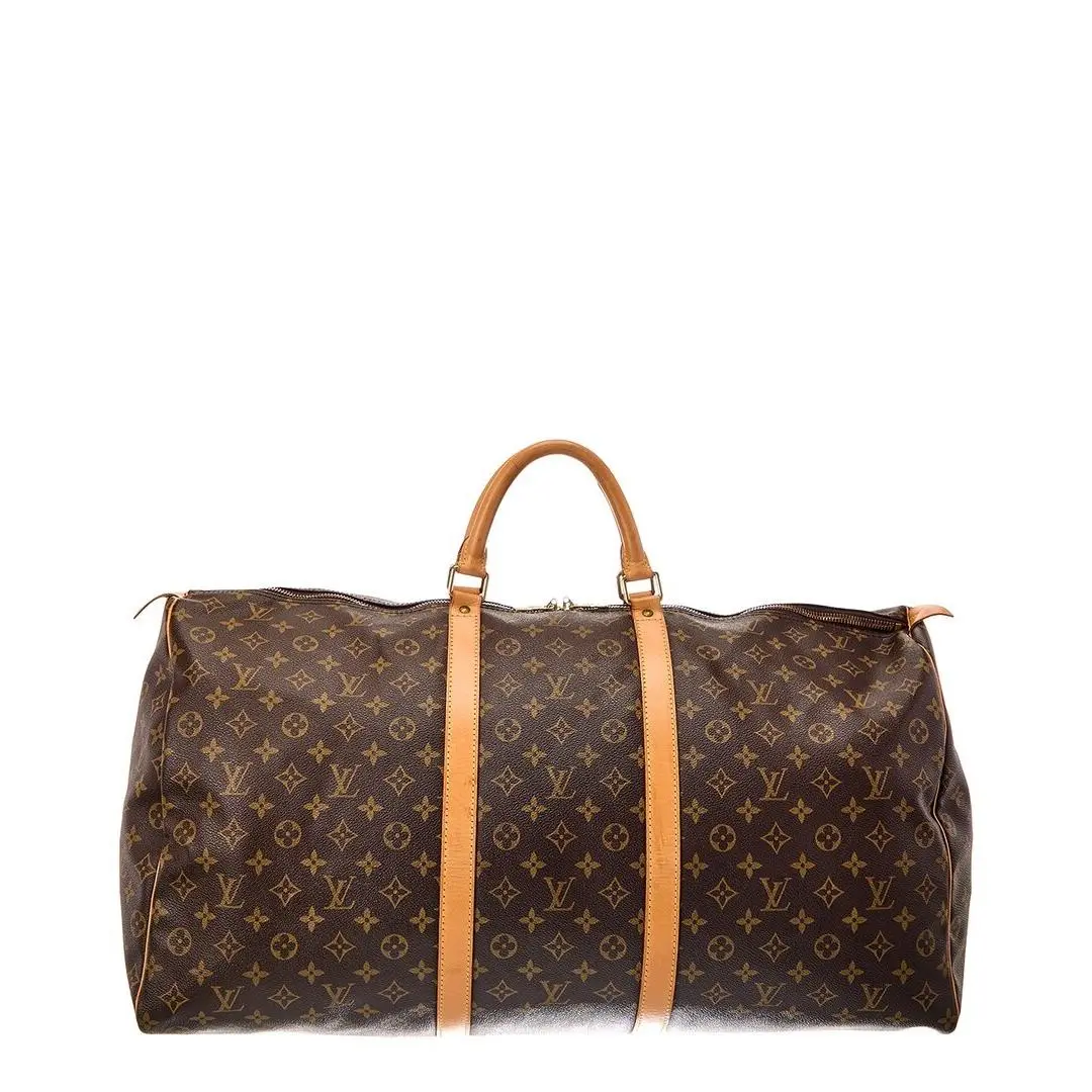 Brown Monogram Coated Canvas Keepall 60 Pre-loved by Louis Vuitton