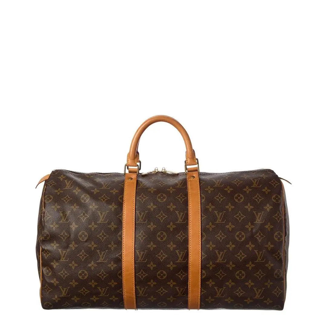Brown Monogram Coated Canvas Keepall 50 Pre-loved Ns by Louis Vuitton