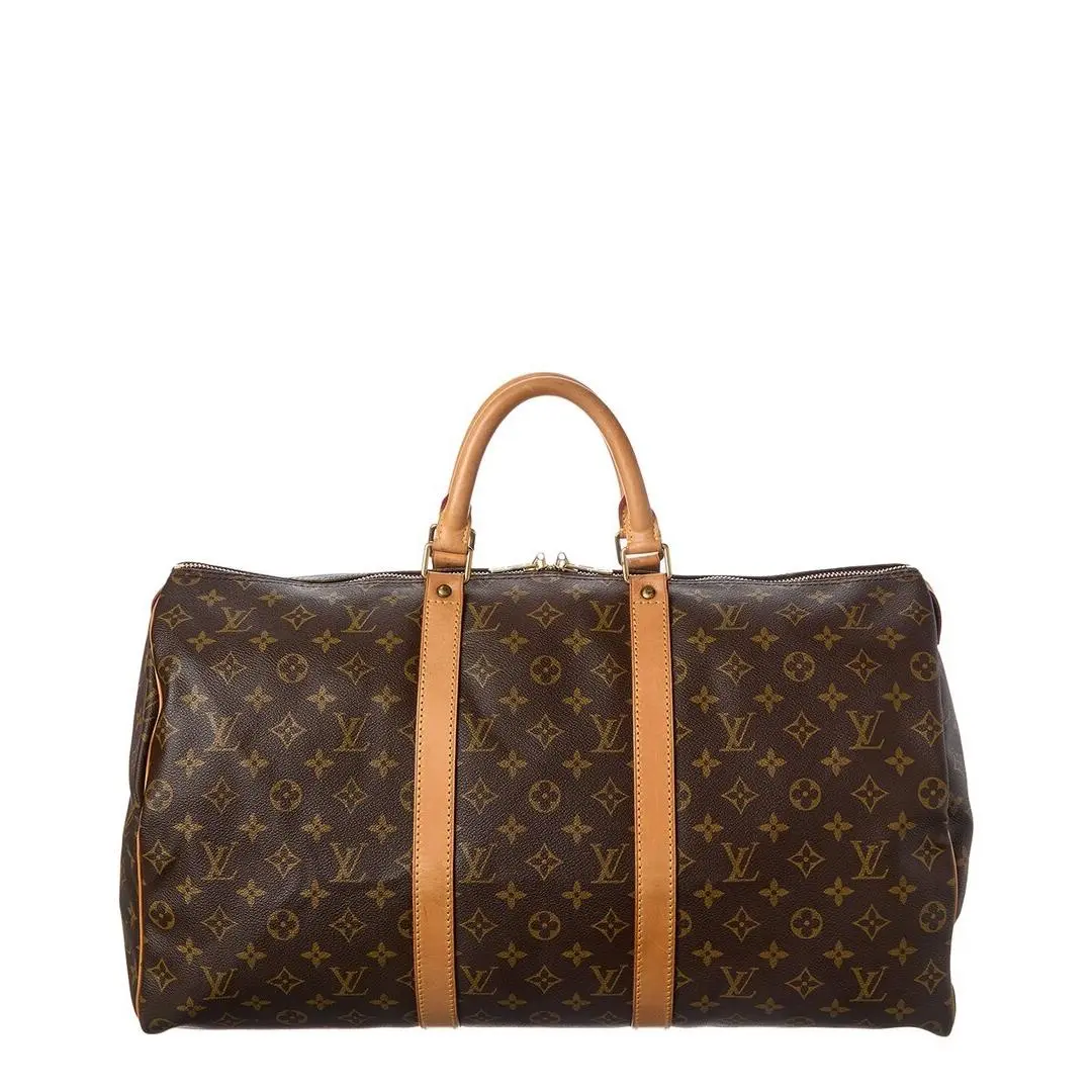 Brown Monogram Coated Canvas Keepall 50 Pre-loved Ns by Louis Vuitton