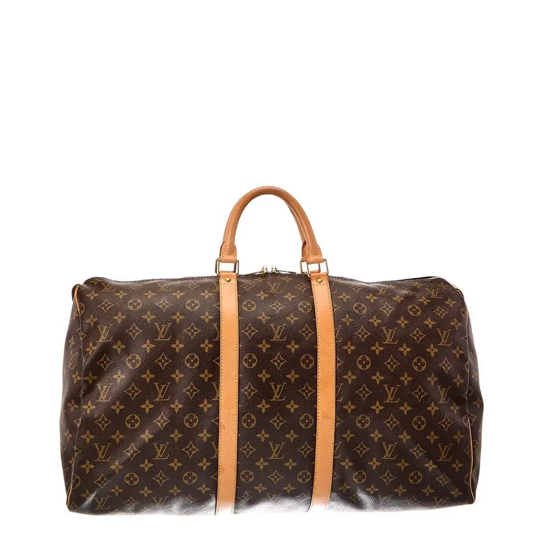 Brown Monogram Coated Canvas Keepall 55 Pre-loved by Louis Vuitton