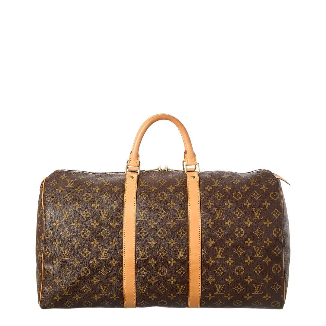Brown Monogram Coated Canvas Keepall 50 Pre-loved by Louis Vuitton