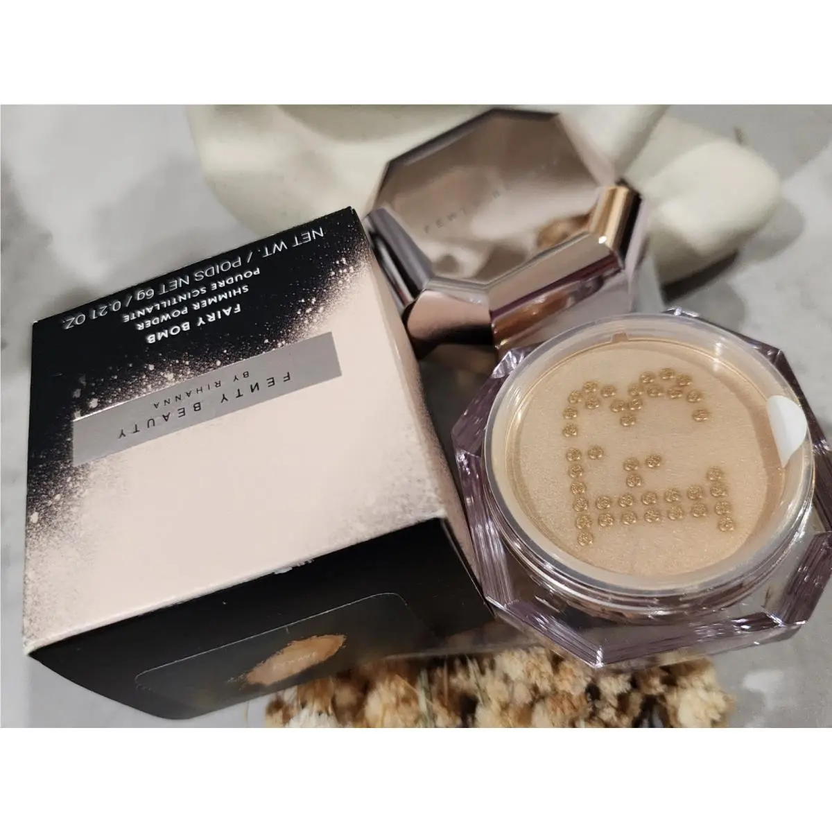 Fenty Beauty Fairy Bomb Highlighter Shimmer Loose Powder 0.21 oz 24KRAY Rare Htf