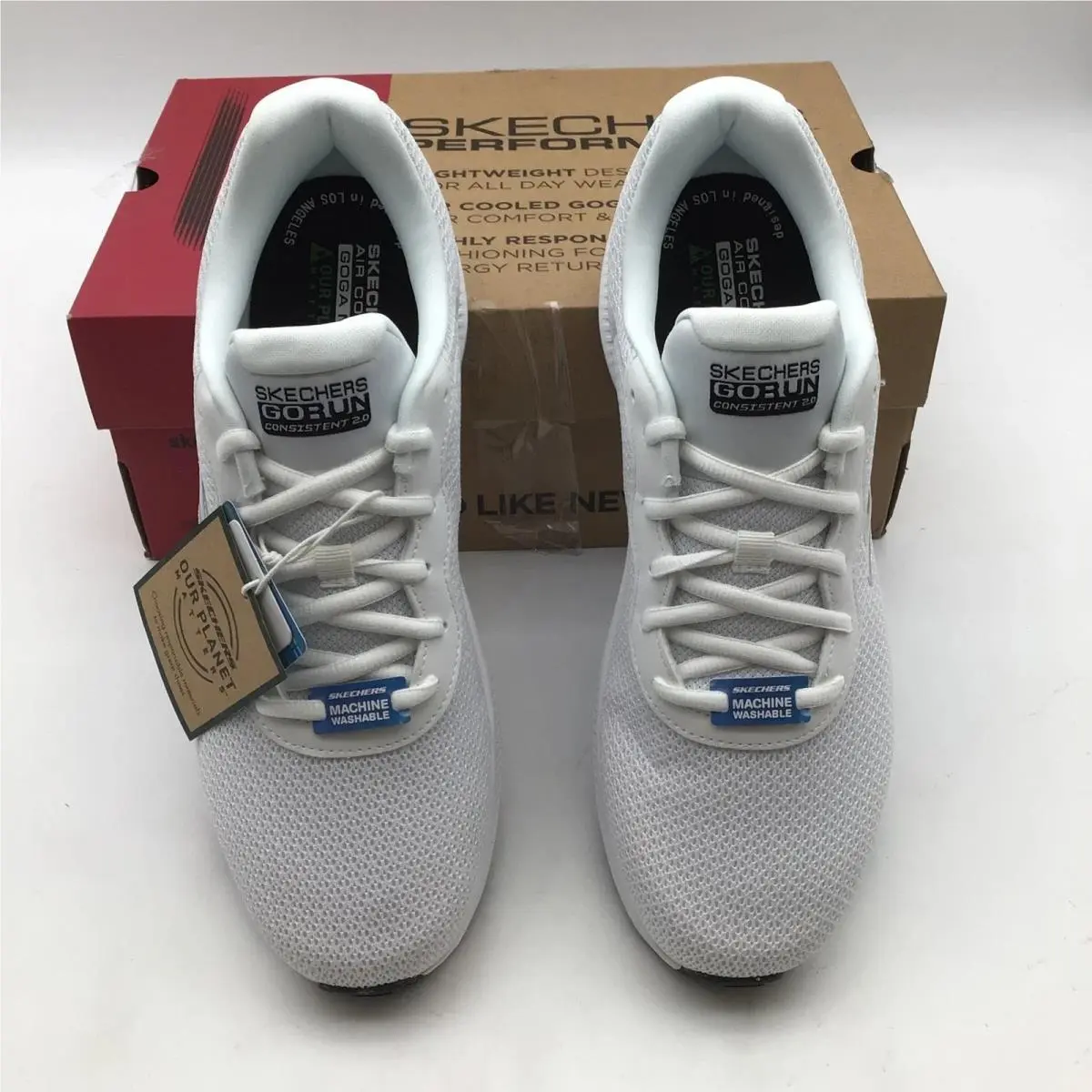 Go Run Consistent 2.0 Engaged Womens Size 10 or 11 White 128605/WBK by Skechers