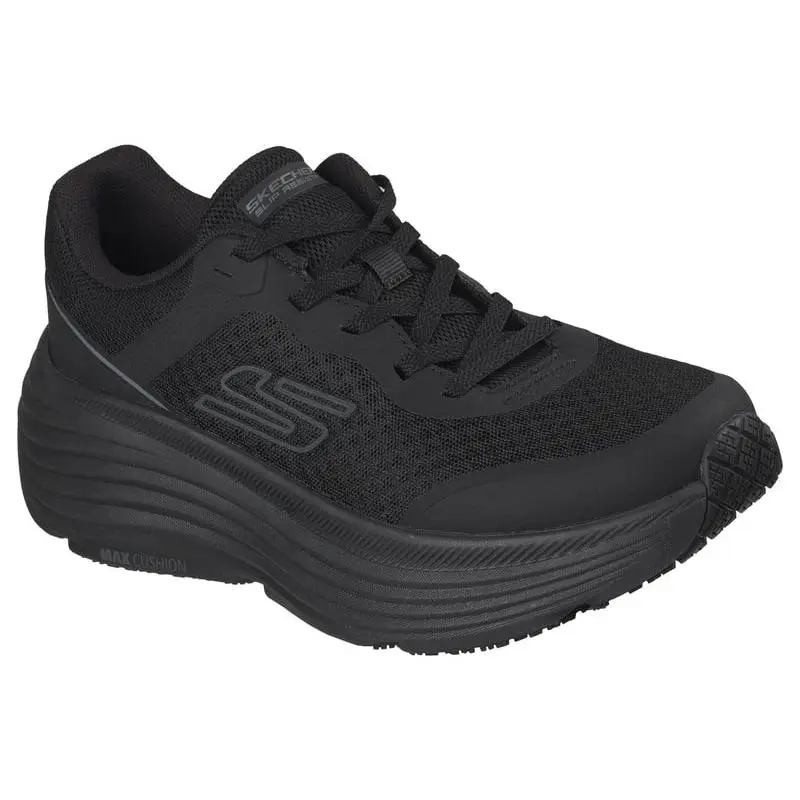 Skechers Women`s Slip Resistant Max Cushioning Engineered Mesh Lace Up Food Serv