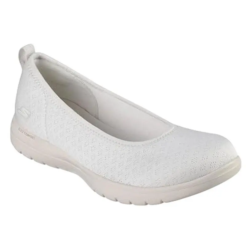 Womens On The Go Flex Sienna Flat Shoes Size 9 Natural Cream by Skechers