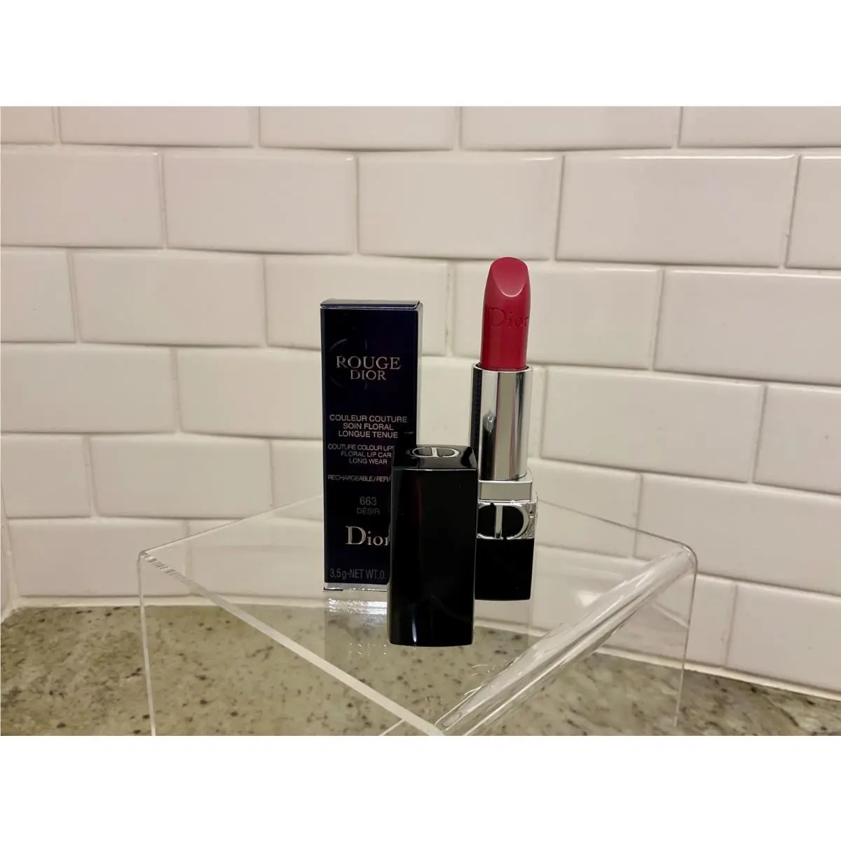 Dior Rouge Dior 663 Desir Satin Couture Color Lipstick Recharge Refill