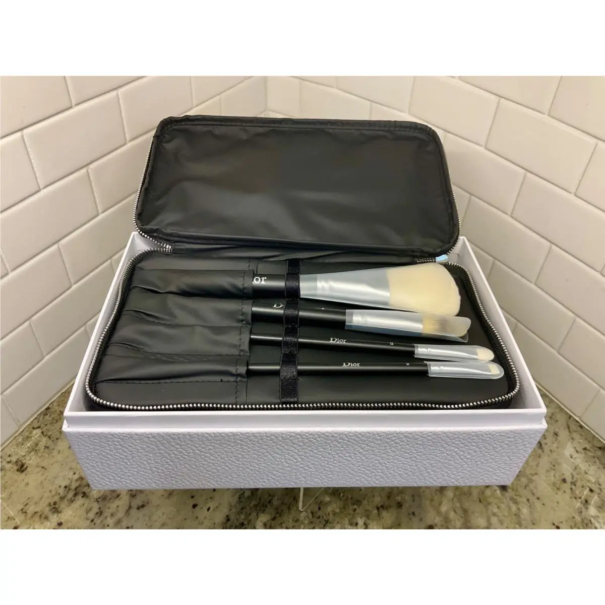 Dior Makeup Brush Set Travel Bag with Red Pouch In Gift Box