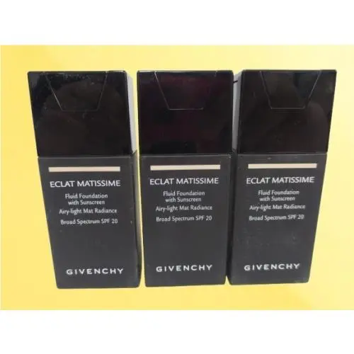 Eclat Matissime Fluid Foundation with Sunscreen SPF20 1 OZ Lot OF 3 by Givenchy