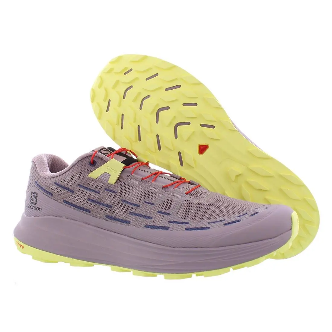 Salomon Ultra Glide Womens Shoes Size 9.5 Color: Quail/yellow Iris/fiery Red