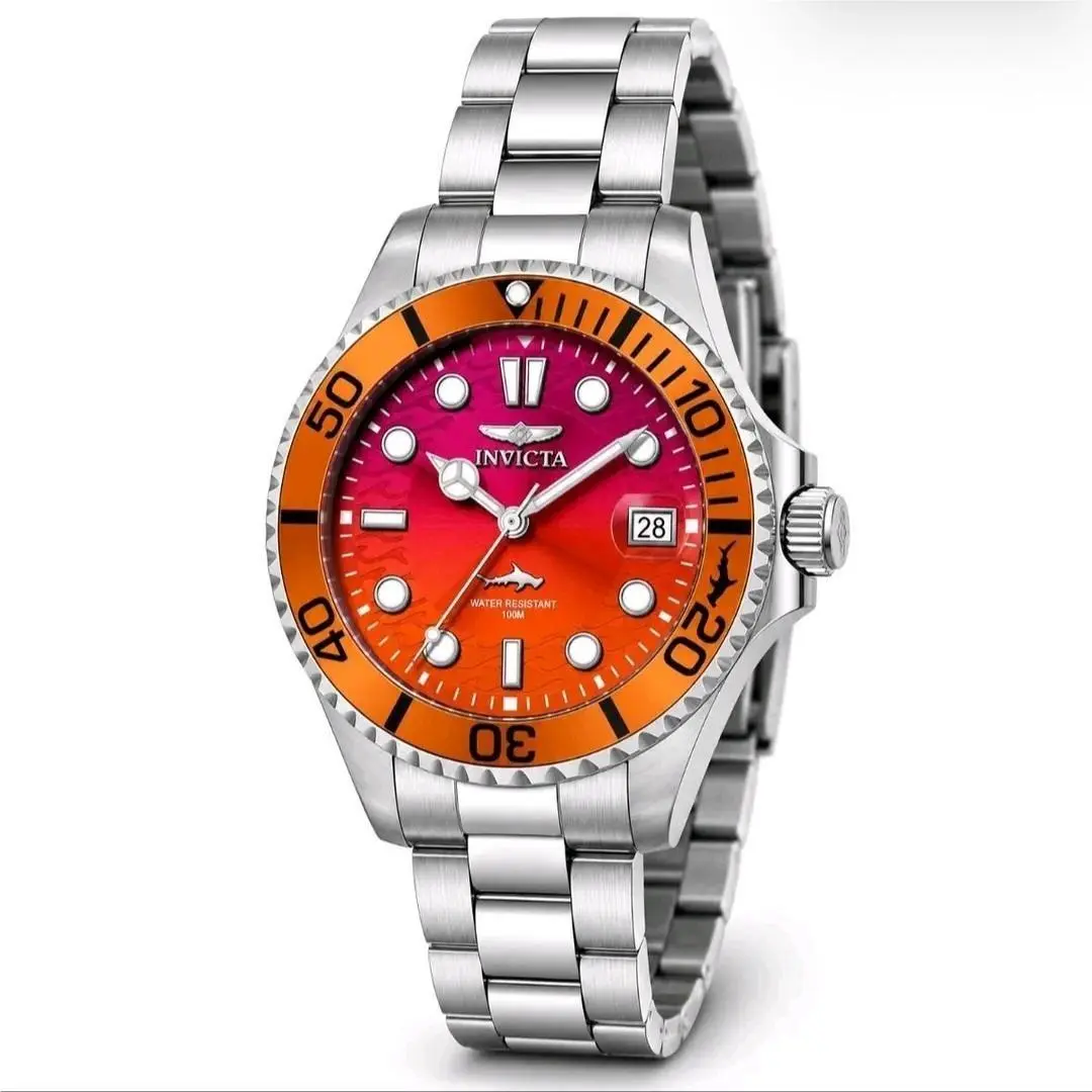 Pro Diver Women`s Watch- 34mm Steel Gardient orange by Invicta