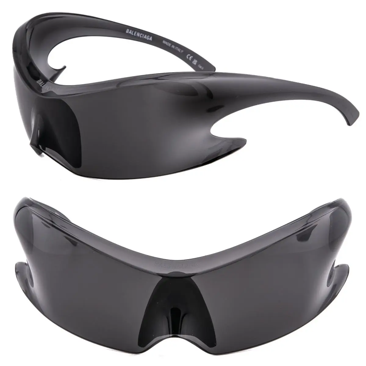 Speed BB0347S 0347 Mask Wrap Black Bold Runway Unisex Sunglasses 001 by Balenciaga