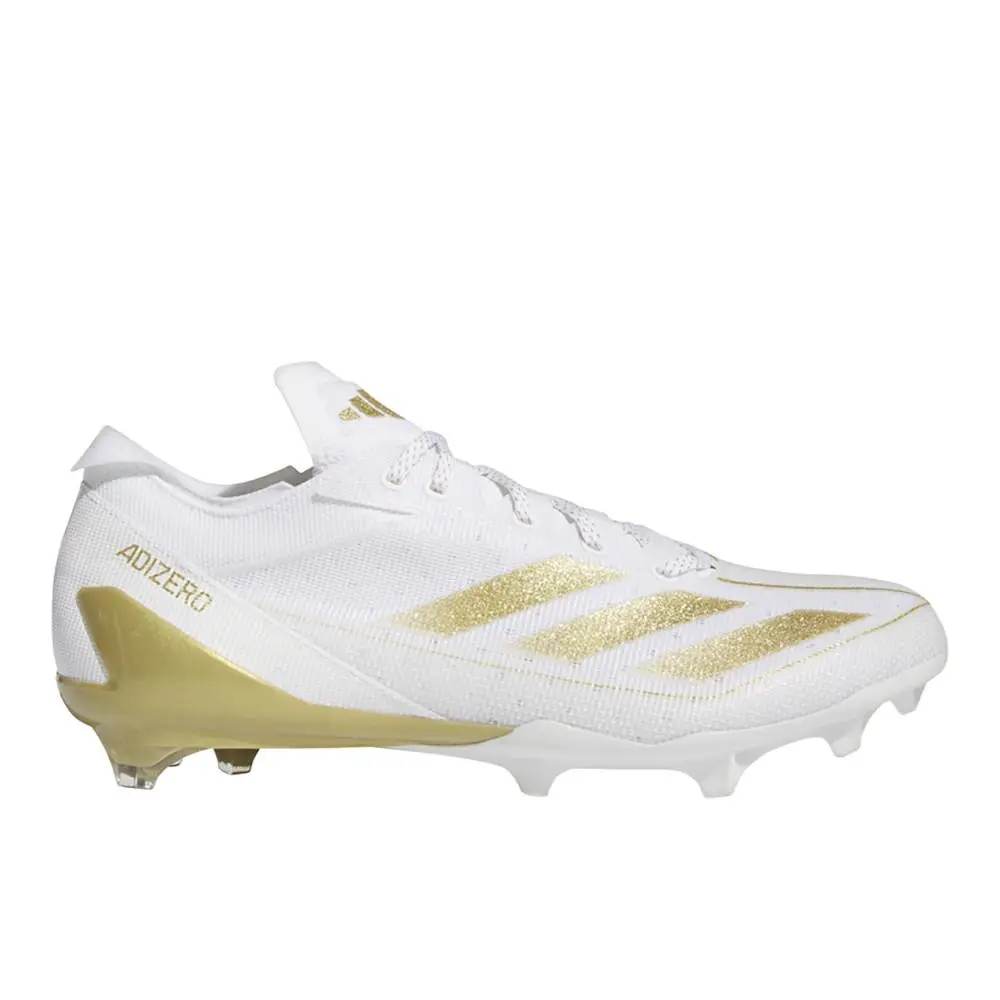 Adidas Adizero Electric American Football Cleats Mens Gold White Sneakers Athle