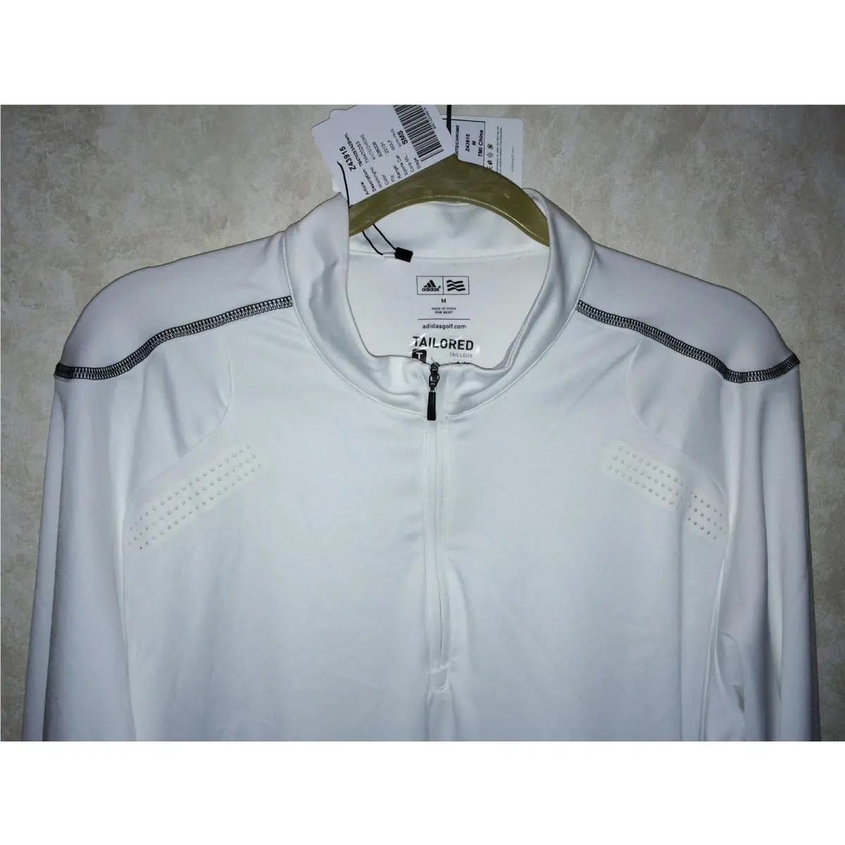 Adidas clothing - ADIDAS GOLF Adizero Half Zip White L/S Tailored Pullover Shirt - Z43915 - White 0