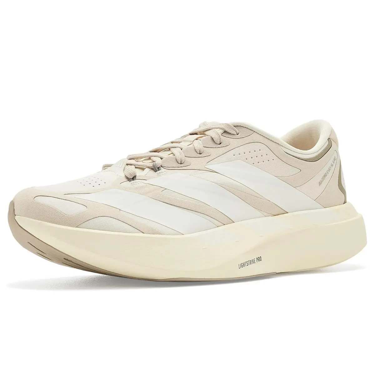 Woman`s Sneakers Athletic Shoes  Adizero Evo SL Exo Running Shoes Wonder White/Cloud White/Crystal Linen by Adidas