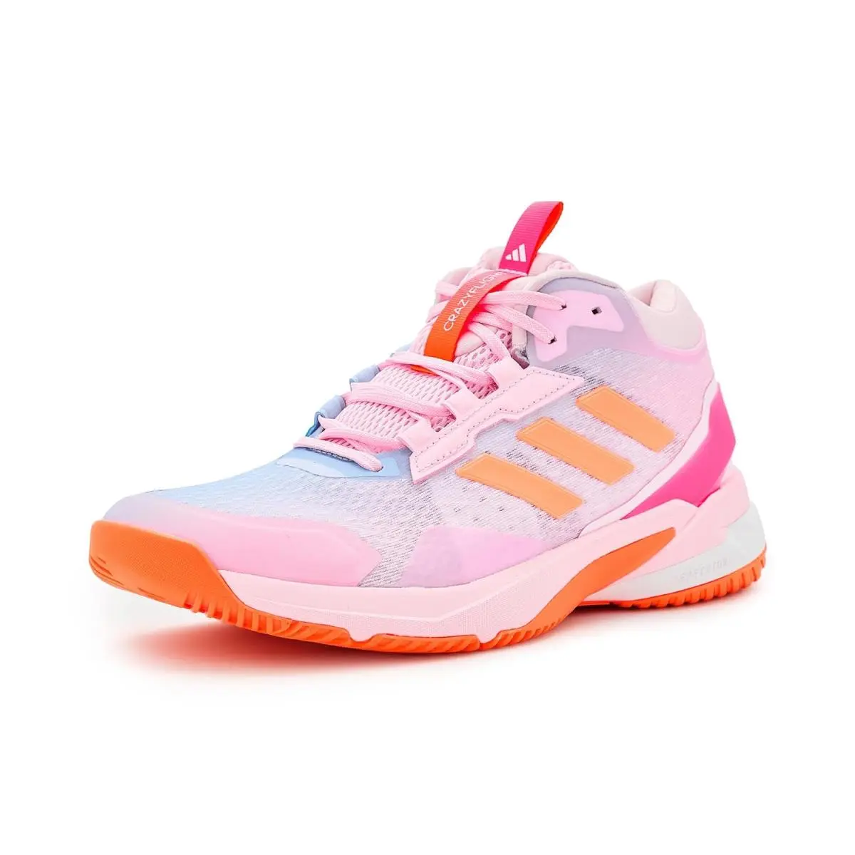 Woman`s Sneakers Athletic Shoes  Crazyflight 6 Mid Top Indoor Shoes Clear Pink/Lucid Pink/Blush Pink by Adidas