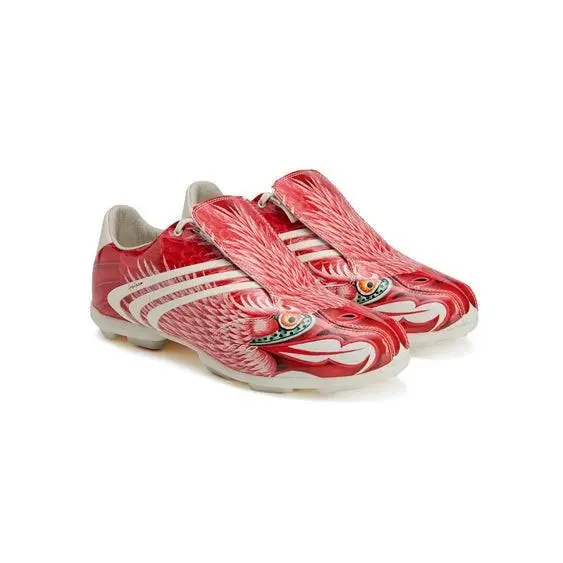 Adidas Y-3 F50 Tunit Beast Firm Low Top Casual Ground Shoes Color Red/off White Size 9