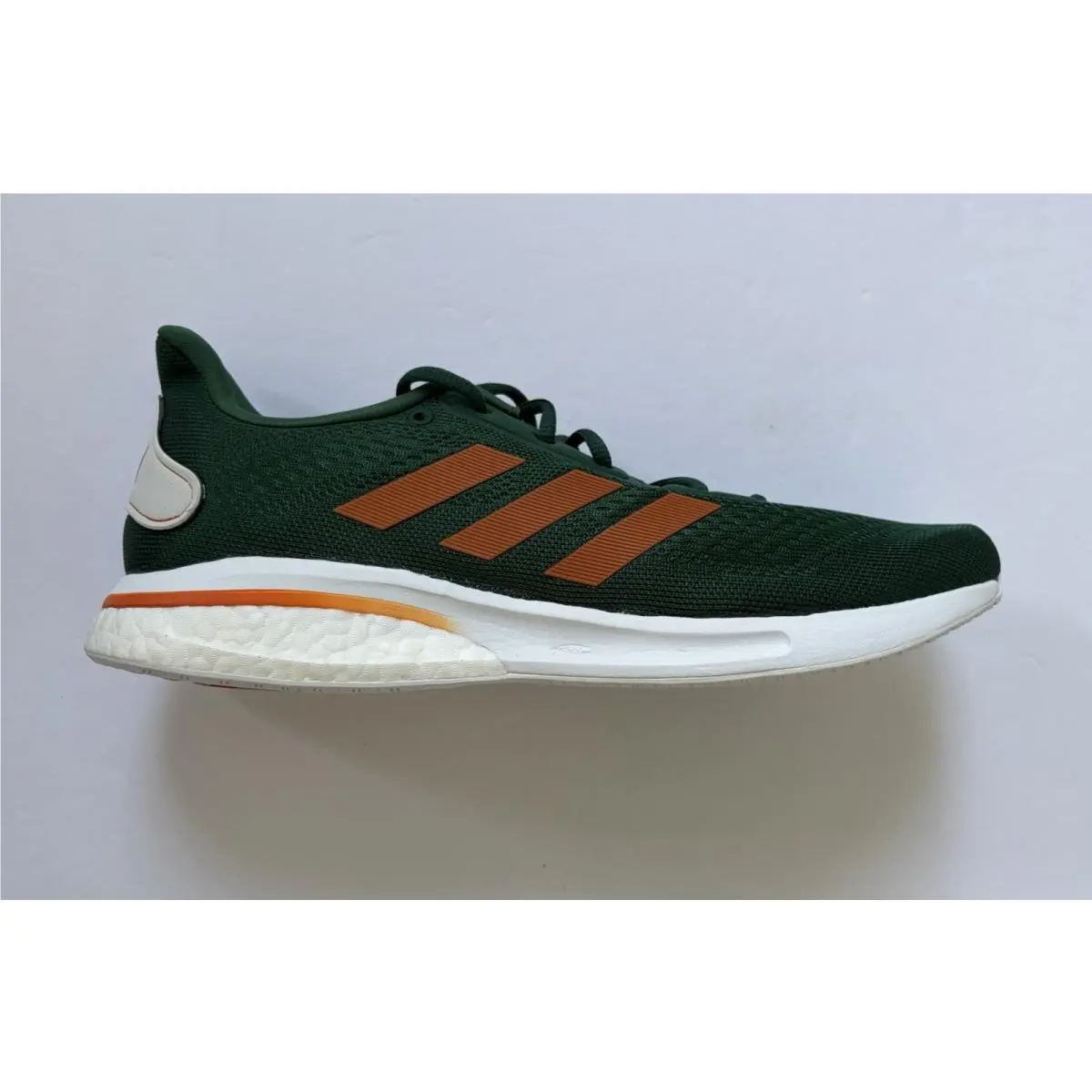 Supernova Miami Hurricanes Running Shoes Green Orange H01295 Size 11 by Adidas