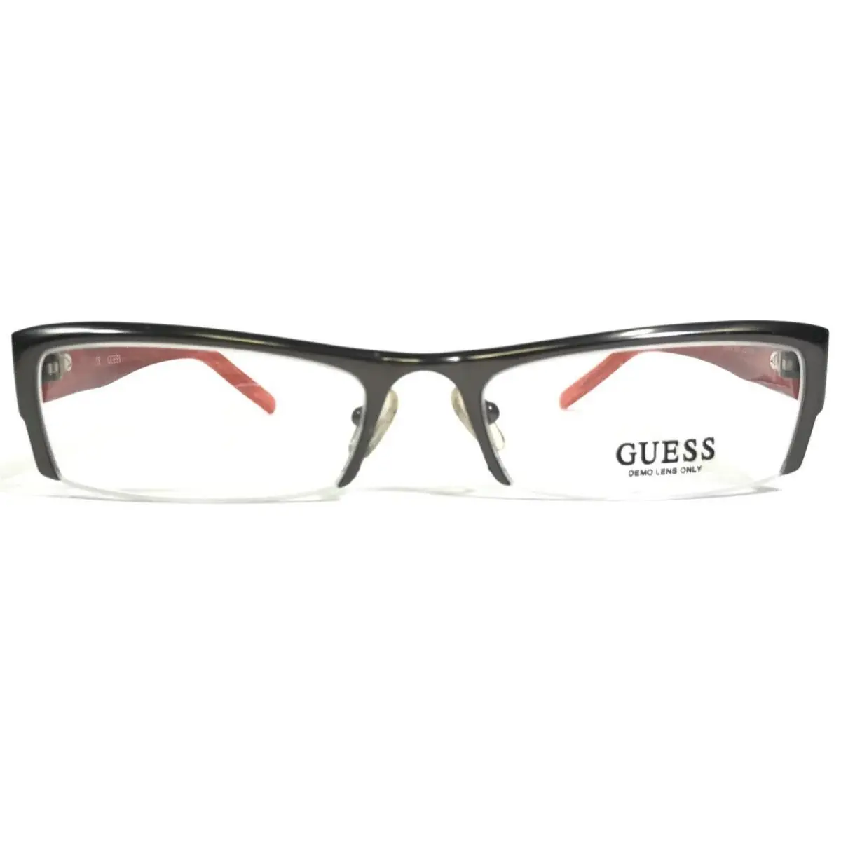 Guess Eyeglasses Frames GU1416 Gun Grey Blue Red Rectangular Half Rim 51-17-135