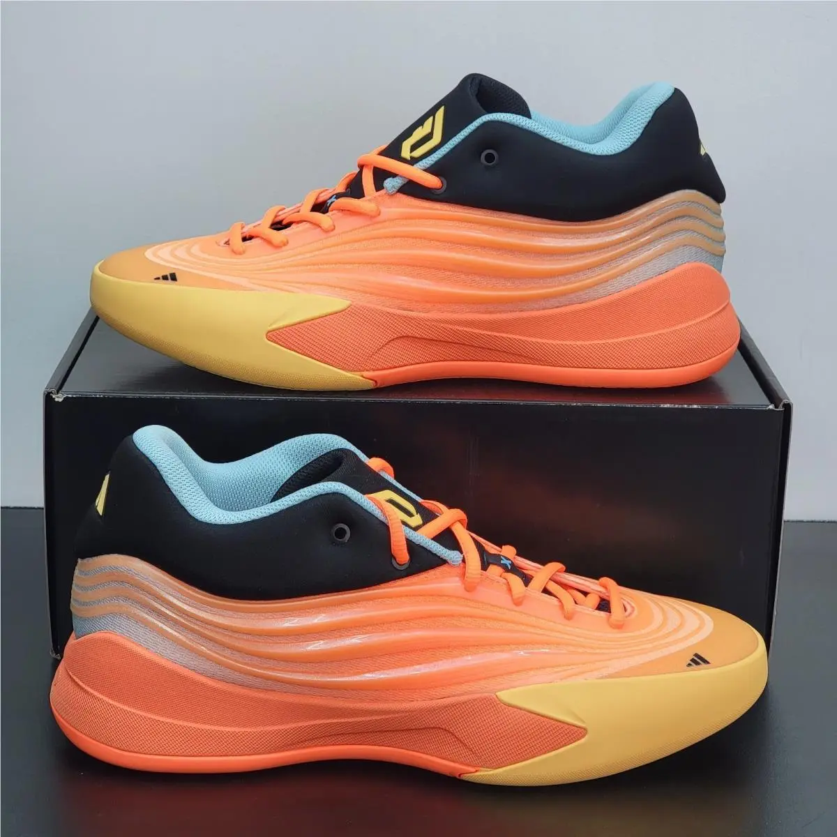 Dame X Men`s Size 13 Basketball Shoes Orange Athletic Footwear Sneakers by Adidas
