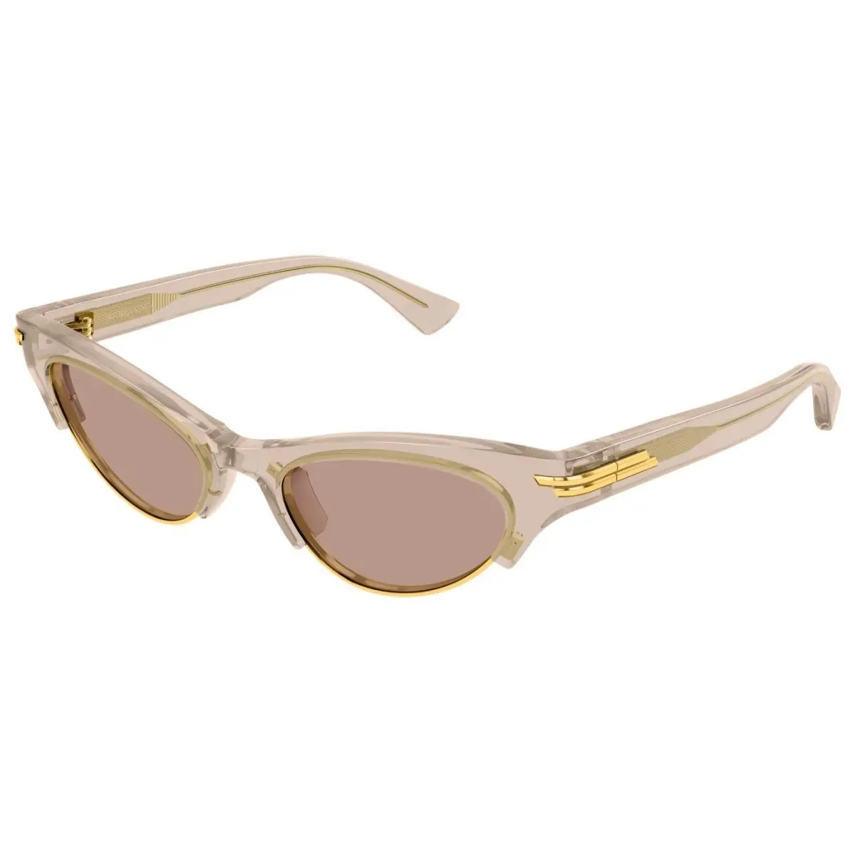 BV1431S 005 Sunglasses Women`s Brown/brown Lenses Cat Eye 52mm by Bottega Veneta