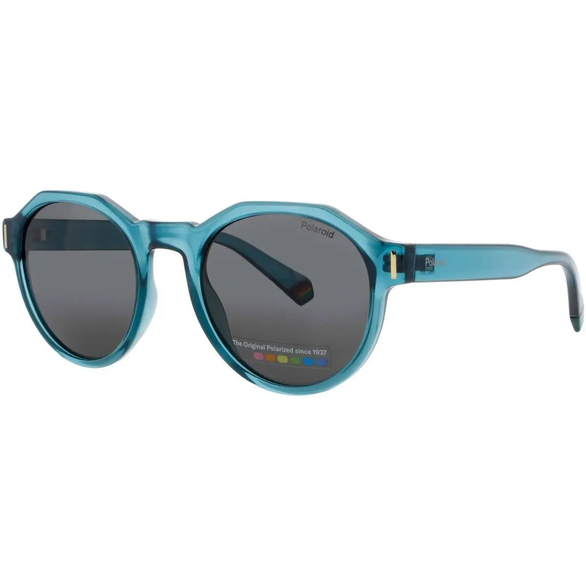 Unisex Sunglasses Teal Acetate Oval Shape Full Rim Frame PLD-6207/S ZI9 by Polaroid