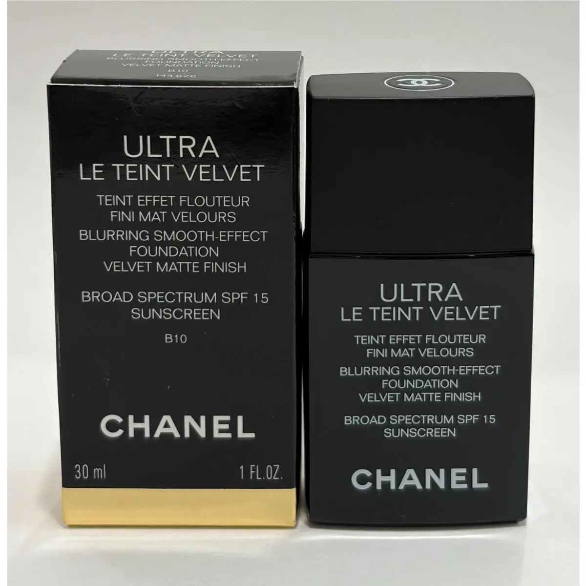Chanel Ultra Le Teint Velvet Blurring Smooth Effect Matte Finish Foundation B10