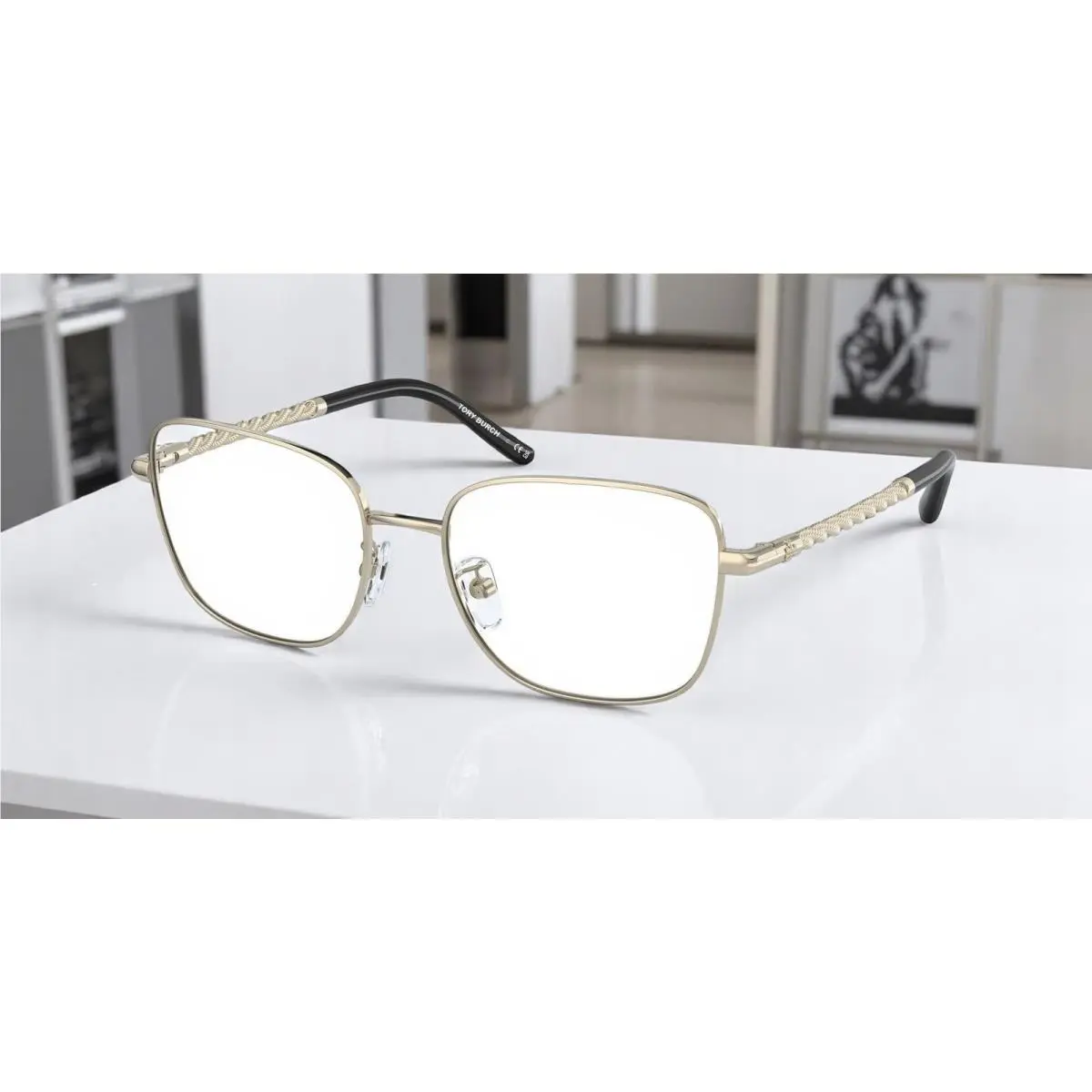 TY1077 3252 Shiny Light Gold Demo Lens 51 mm Women`s Eyeglasses by Tory Burch