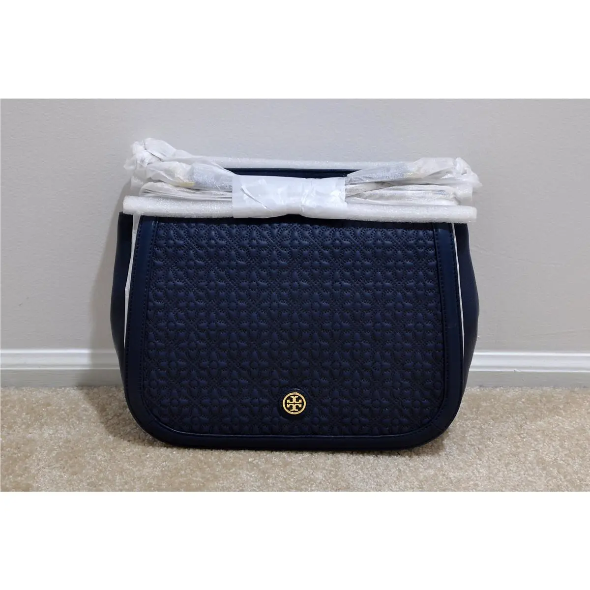 Bryant Quilted Stiched Shoulder Bag in Hudson Bay 18169682 by Tory Burch