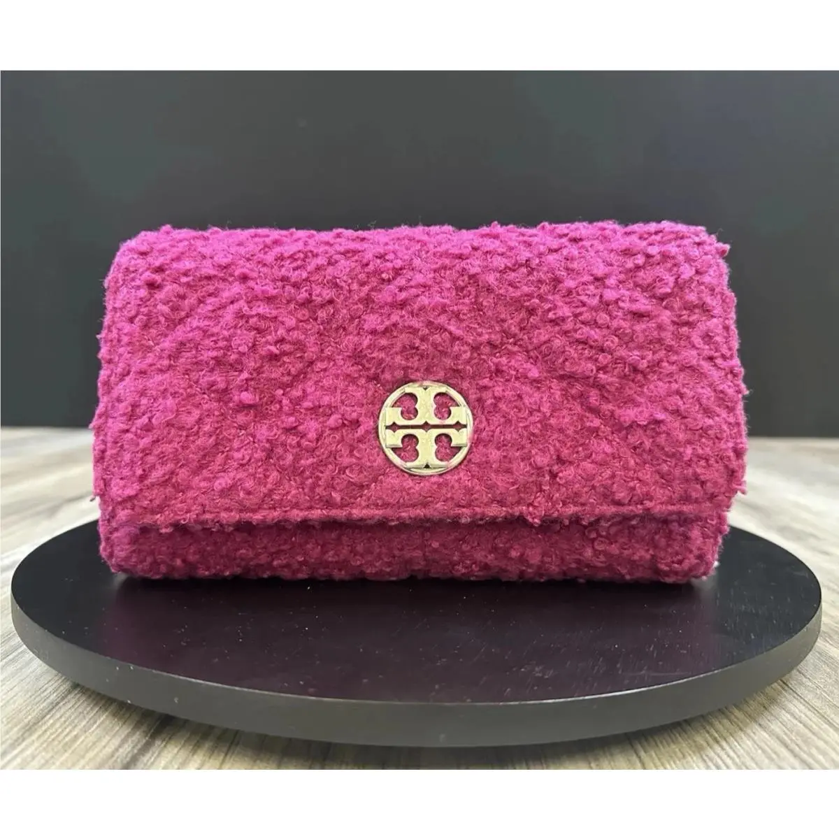 Willa Boucle Shoulder Bag Prickly Pear Pink Crossbody Purse by Tory Burch