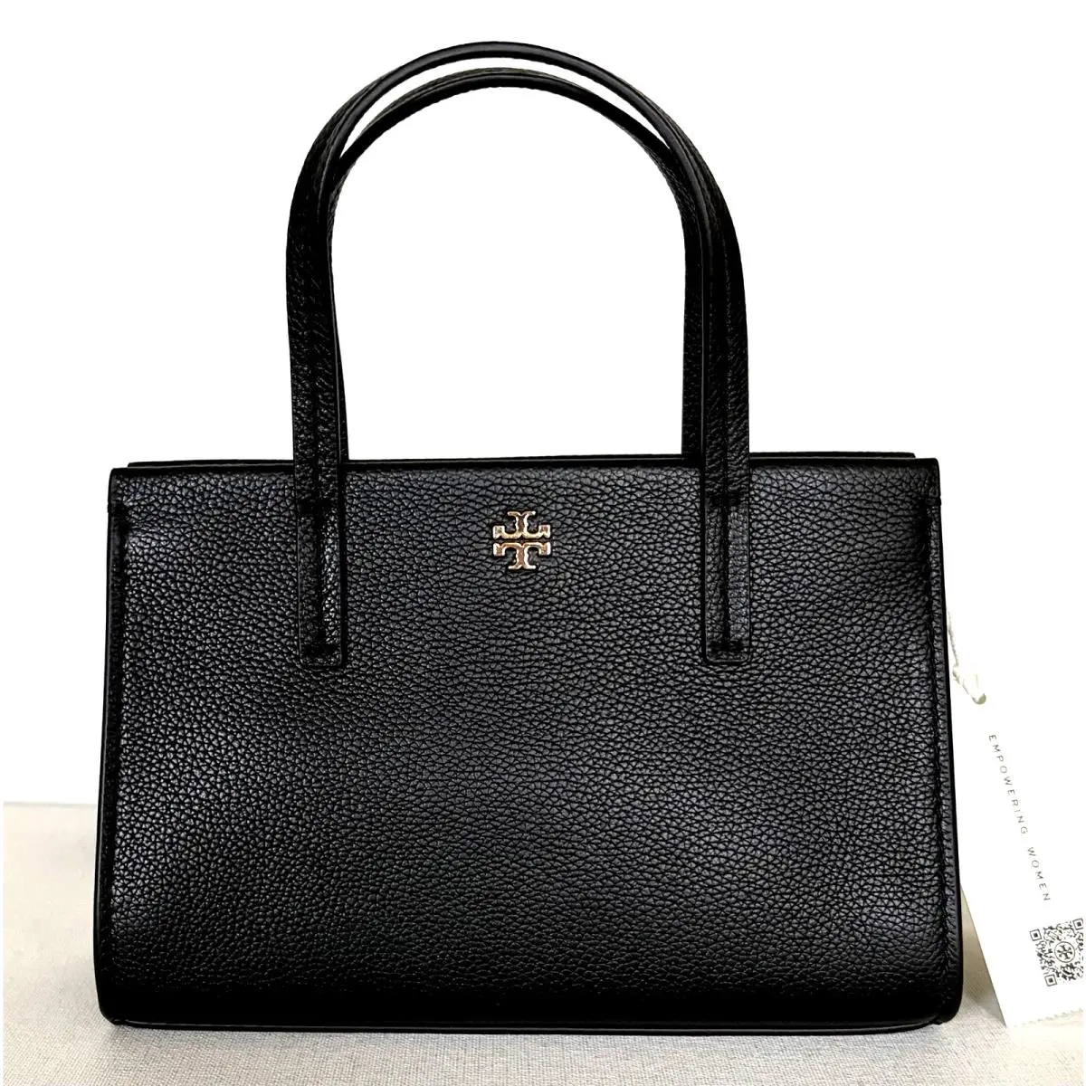 Blake Mini Tote Pebble Leather Black by Tory Burch