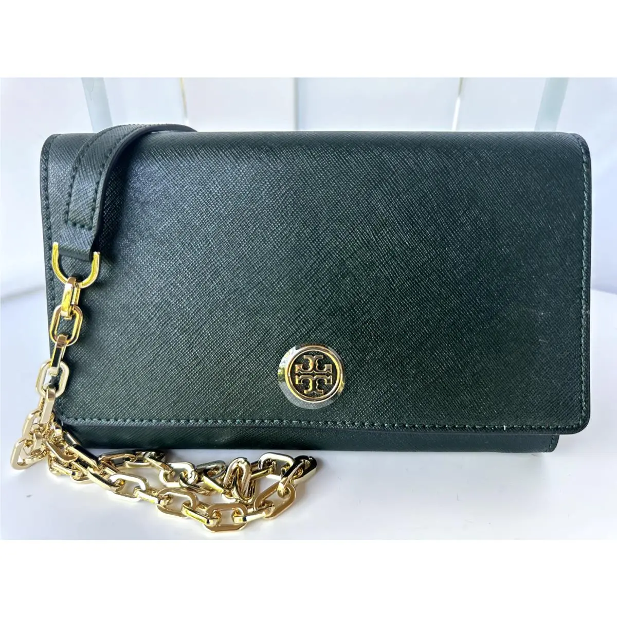 Crossbody Women`s Bag Robinson Wallet Shoulder Handbag Green by Tory Burch