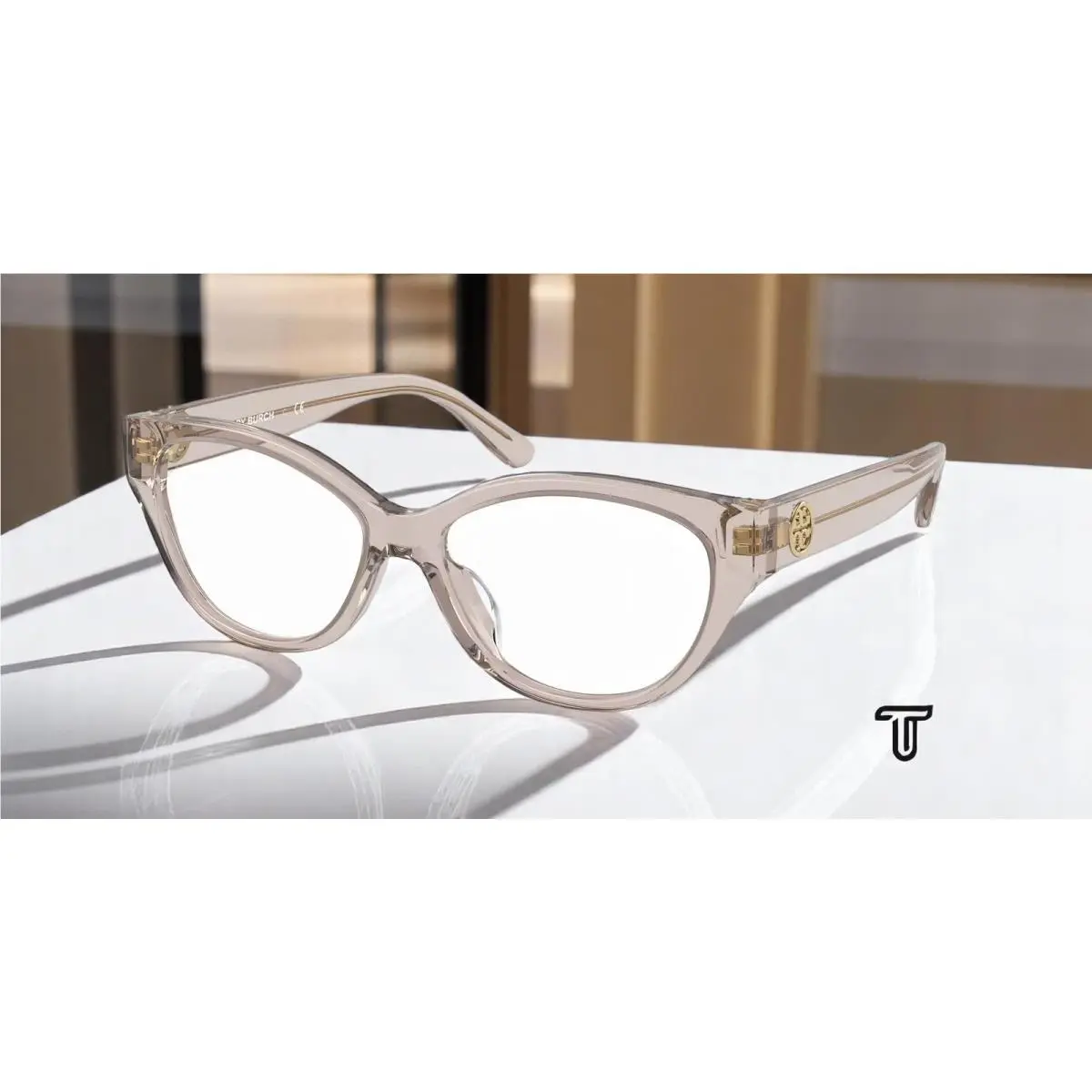 TY2123U 1934 Transparent Brown Demo Lens 53 mm Women`s Eyeglasses by Tory Burch