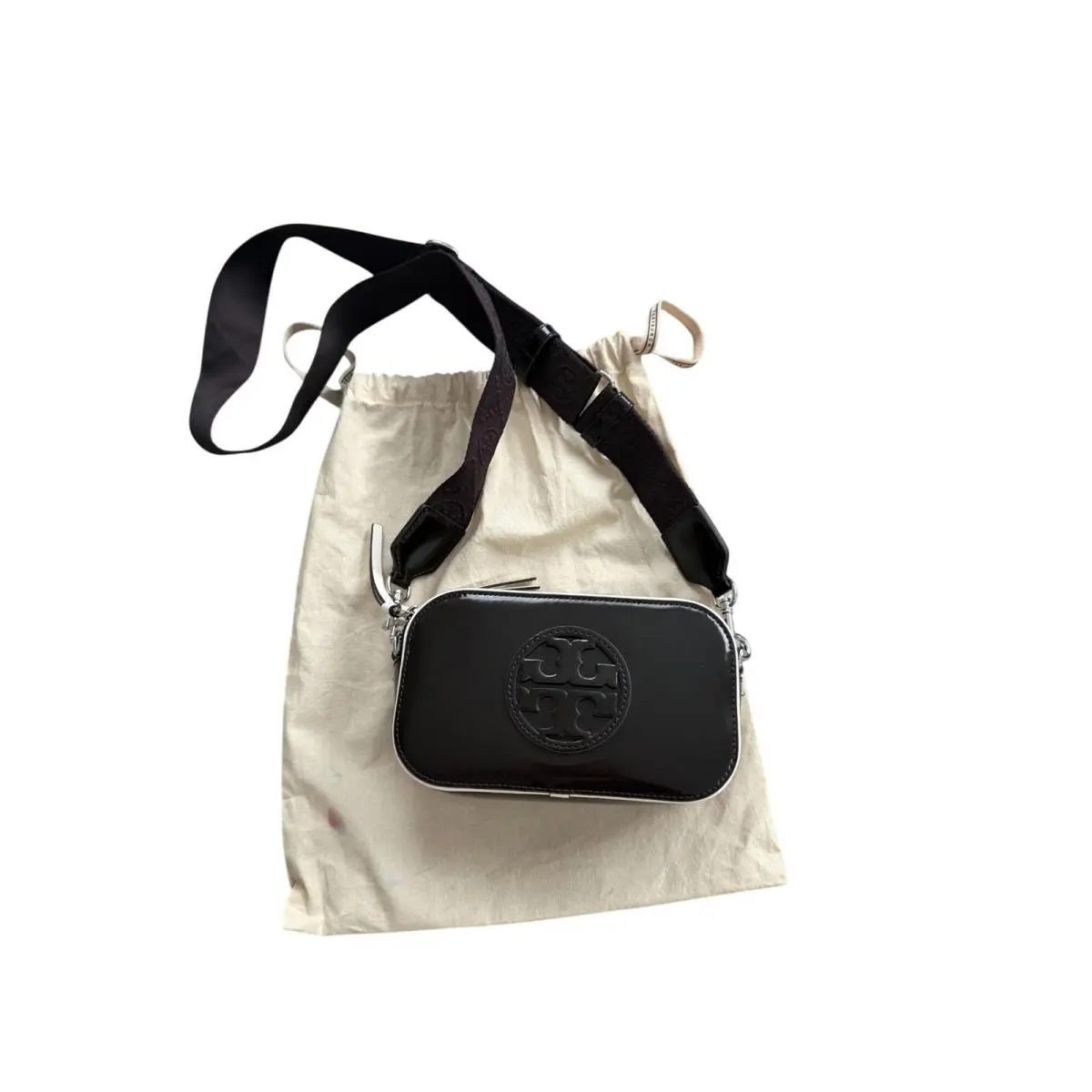 Tory Burch x Bonbon Nyc Miller Mini Cola Leather Crossbody Bag