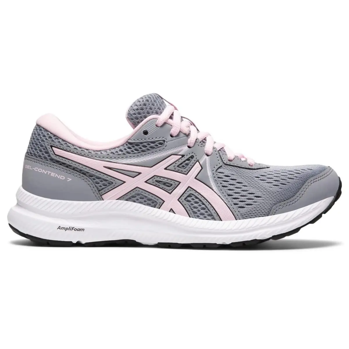 Asics Women`s Gel-contend 7 Running Shoes 6 US Sheet Rock/pink Salt Rare