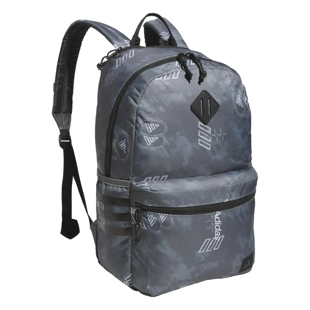 Classic 3-Stripe Backpack 5.0 Tech Aop Grey Four/Black by Adidas