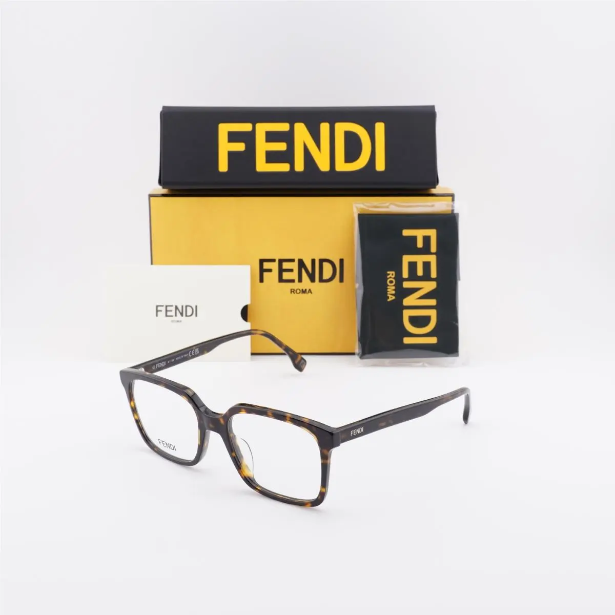 FE50032I 052 Havana 53mm Eyeglasses by Fendi