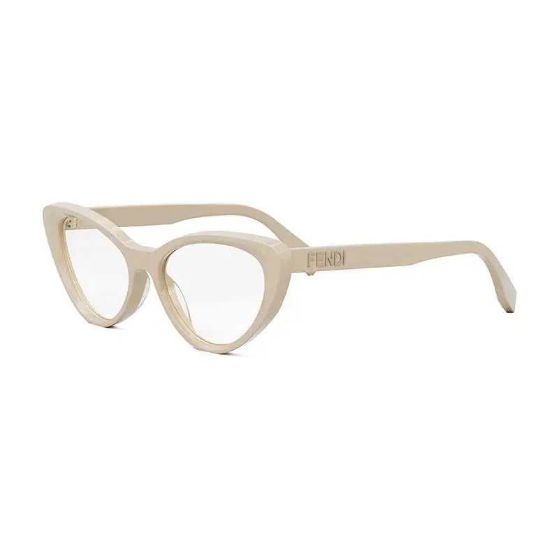 Fendi FE50075I Eyeglasses Eye Glasses 057 Shiny Beige 53mm Women