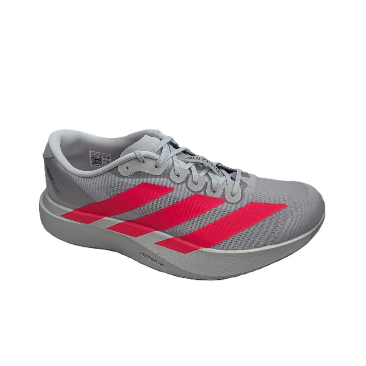 Adizero Evo SL Running Shoes Womens 12 Silver Metallic Lucid Red KI3383 by Adidas