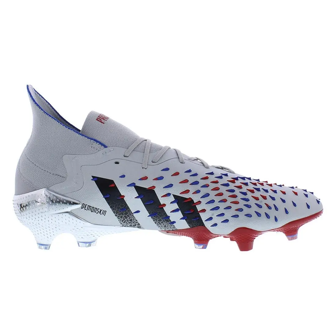 Adidas shoes - Silver Metallic/Red/Royal Blue, Main: Grey (UPC: 194813889836) 1