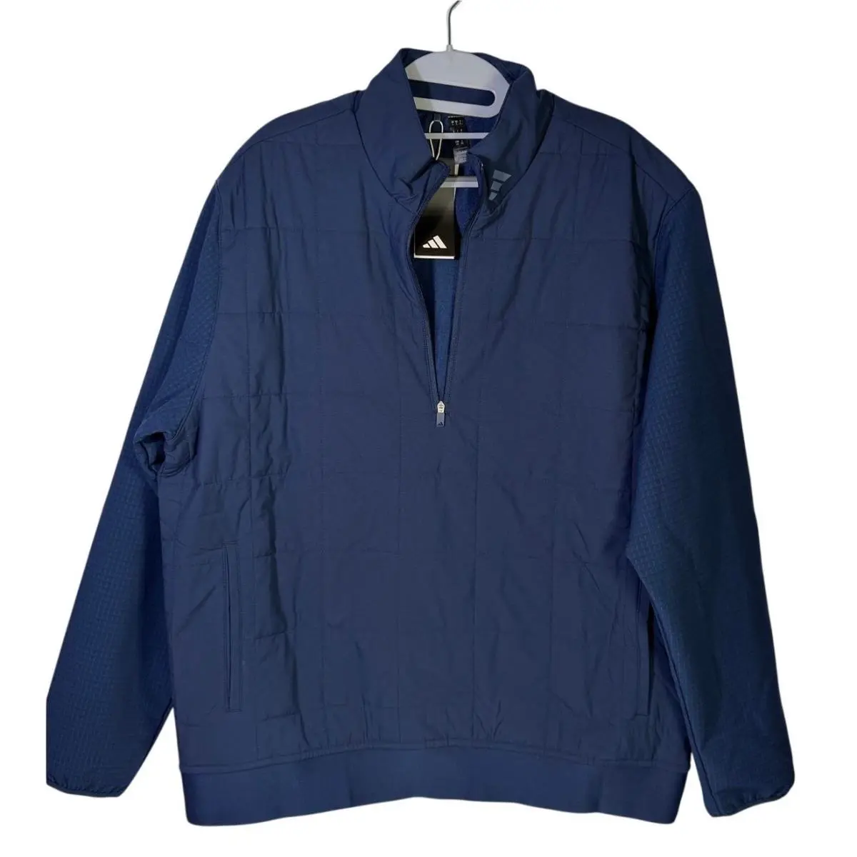 Adidas Men’s Ultimate365 Quilted Dwr Golf Pullover Navy Large