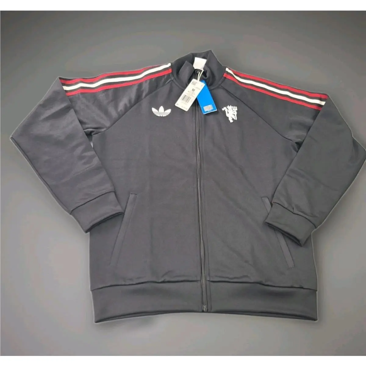 Manchester United Originals Track Top Jacket Black Men`s M JZ2230 by Adidas
