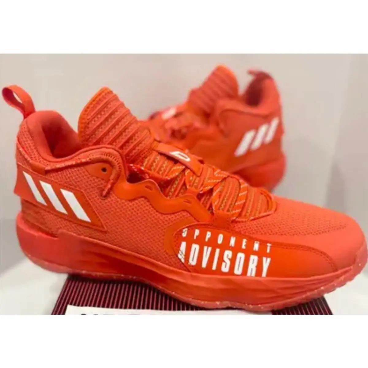 Dame Lillard 7 Extply Mens sz 12.5 GE7899 Orange/white/teora Basketball by Adidas