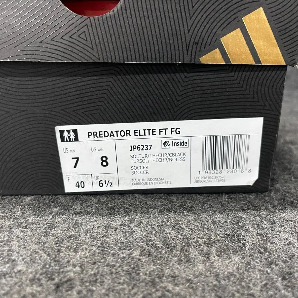 Adidas Predator Elite Fold-over Tongue Firm Soccer Cleats Unisex M7/W8