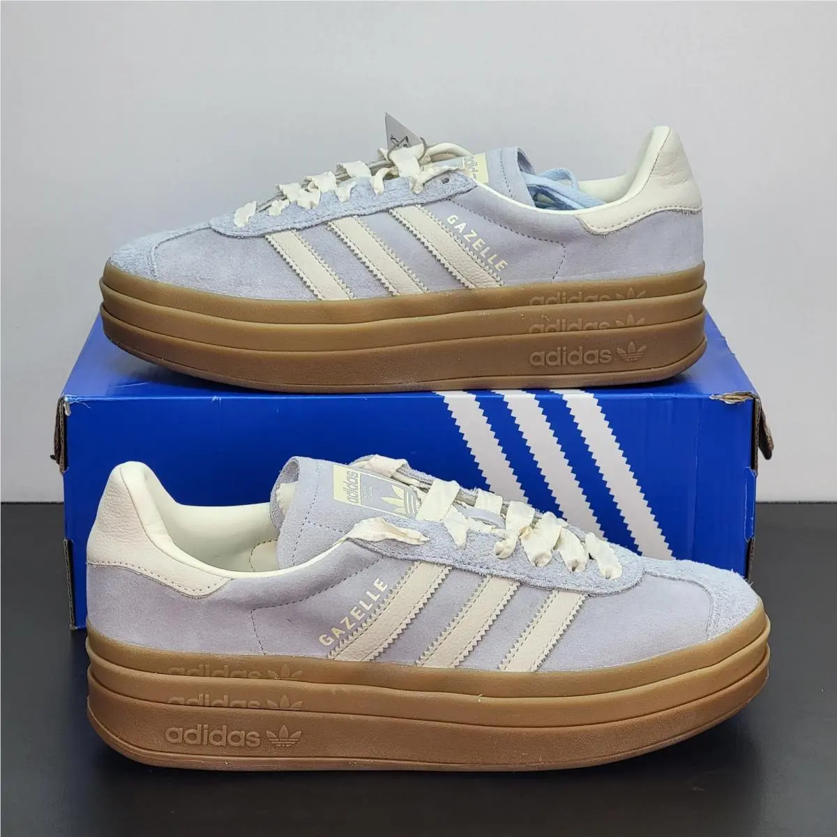 Gazelle Bold Women`s Size 9.5 Athletic Shoes Blue Footwear Sneakers by Adidas