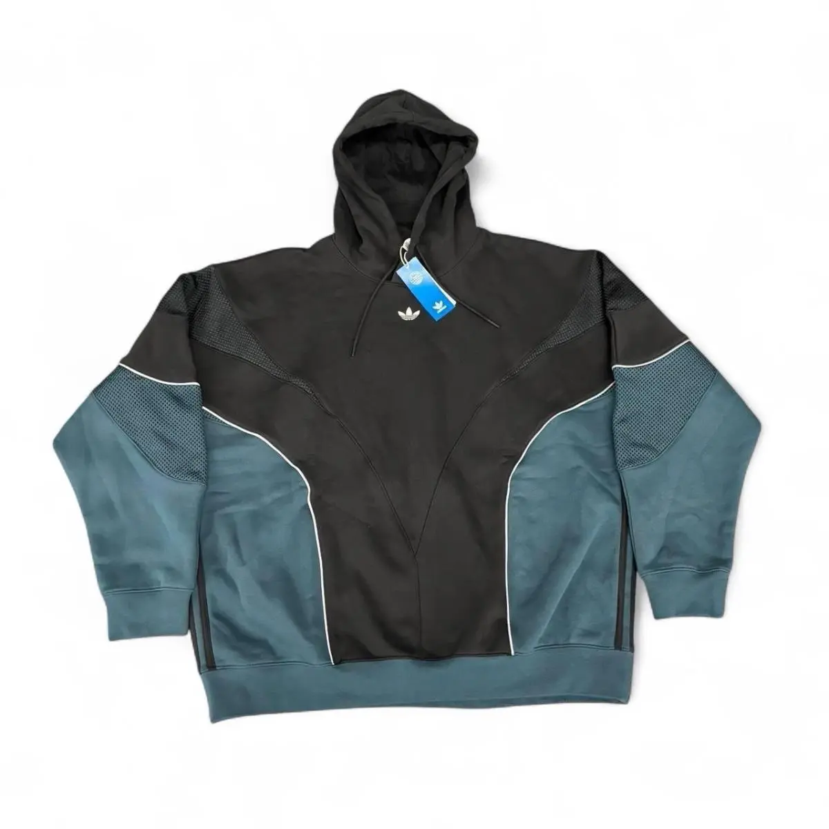 Adidas HZ0744 Cutline Rekive Men`s Fleece Black/arctic Hoodie Sweatshirt L-xl