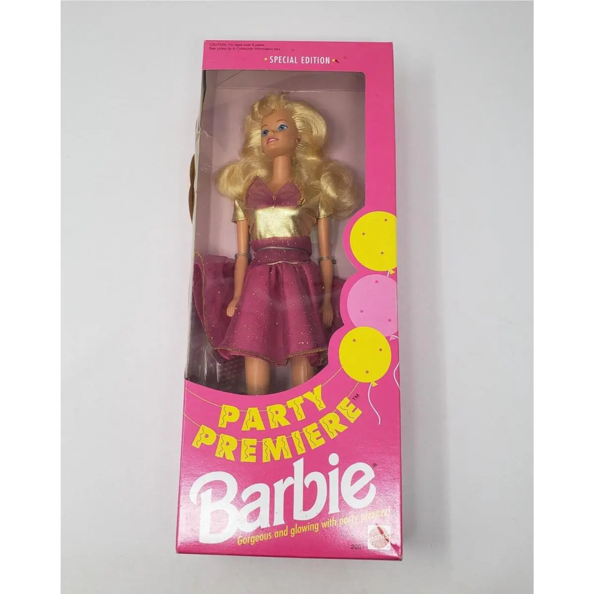 1992 Party Premiere Barbie Doll Gorgeous Glowing with Party Pizazz