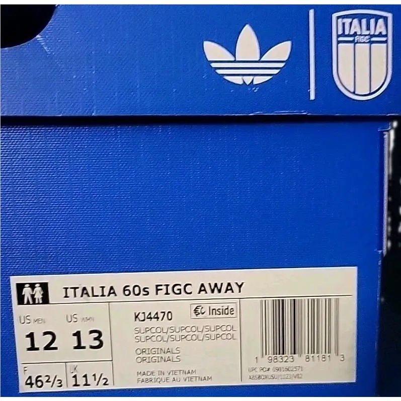 Adidas shoes - adidas Italia 60s FIGC Away - KJ4470 - Gray Base /Blue/ White-B (UPC: 198323811813) 8